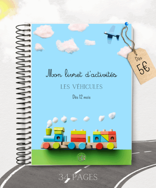 Mon livret d’activités: LES VÉHICULES 12 mois